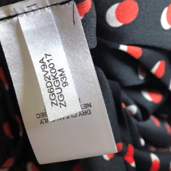 Tommy Hilfiger Dress Size 12 Sleeveless Polka Dot Black Red and White - Picture 14 of 15